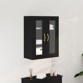 Armario de pared con puertas de vidrio Roble negro 69,5x34x90 cm de , Aparadores - Ref: Foro24-862164, Precio: 103,47 €, Desc...