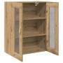 Armario de pared de con puertas de vidrio roble artesanal 69,5x34x90 cm de , Aparadores - Ref: Foro24-862163, Precio: 97,94 €...