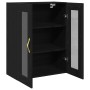 Armario de pared con puertas de vidrio Roble negro 69,5x34x90 cm de , Aparadores - Ref: Foro24-862164, Precio: 103,47 €, Desc...
