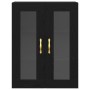 Armario de pared con puertas de vidrio Roble negro 69,5x34x90 cm de , Aparadores - Ref: Foro24-862164, Precio: 103,47 €, Desc...