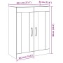Armario de pared de con puertas de vidrio roble artesanal 69,5x34x90 cm de , Aparadores - Ref: Foro24-862163, Precio: 97,94 €...