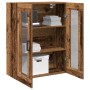 Gabinete Montado en la Pared de con Puertas de Vidrio - Madera Vieja - 69.5x34x90 cm de , Aparadores - Ref: Foro24-862168, Pr...