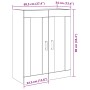 Gabinete Suspendido con Puertas de Vidrio Roble Artesanal 69.5x34x90 cm de , Aparadores - Ref: Foro24-862169, Precio: 103,53 ...