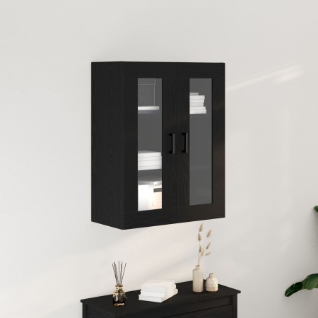 Gabinete Montado en la Pared con Puertas de Vidrio Roble Negro 69.5x34x90 cm | Foro24.es | Tu tienda online para hogar, jardín y más Foro24.es