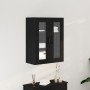 Gabinete Montado en la Pared con Puertas de Vidrio Roble Negro 69.5x34x90 cm | Foro24.es | Tu tienda online para hogar, jardín y más Foro24.es