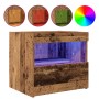 Cabinet de Noche  con Luces LED Madera Vieja 50x40x45 cm | Foro24.es | Tu tienda online para hogar, jardín y más Foro24.es