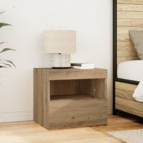 Comprar Mesa de Noche con Luces LED en Roble