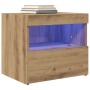 Cajones de Noche  con Luces LED 2 pcs Roble Artesanal 50x40x45 cm | Foro24.es | Tu tienda online para hogar, jardín y más Foro24.es