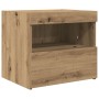 Cajones de Noche  con Luces LED 2 pcs Roble Artesanal 50x40x45 cm | Foro24.es | Tu tienda online para hogar, jardín y más Foro24.es