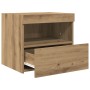 Cajones de Noche  con Luces LED 2 pcs Roble Artesanal 50x40x45 cm | Foro24.es | Tu tienda online para hogar, jardín y más Foro24.es