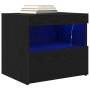 Cajones de Noche  con Luces LED 2 pcs Negro Roble 50x40x45 cm | Foro24.es | Tu tienda online para hogar, jardín y más Foro24.es