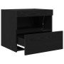 Cajones de Noche  con Luces LED 2 pcs Negro Roble 50x40x45 cm | Foro24.es | Tu tienda online para hogar, jardín y más Foro24.es
