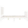 Estructura de cama con cabecero madera maciza blanco 140x190 cm de vidaXL, Camas y somieres - Ref: Foro24-3193382, Precio: 15...