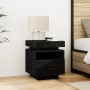 Cabinet de Noche con Luces LED Roble Negro 40x39x48,5 cm de , Mesitas de noche - Ref: Foro24-862186, Precio: 75,31 €, Descuen...