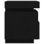Cabinet de Noche con Luces LED Roble Negro 40x39x48,5 cm de , Mesitas de noche - Ref: Foro24-862186, Precio: 75,31 €, Descuen...