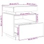 Cabinet de Noche con Luces LED Roble Negro 40x39x48,5 cm de , Mesitas de noche - Ref: Foro24-862186, Precio: 75,31 €, Descuen...