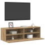 Mueble de Televisión de Roble Artisan 100x30x30 cm de Madera Elaborada de , Muebles TV - Ref: Foro24-862190, Precio: 56,83 €,...