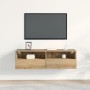 Mueble de Televisión de Roble Artisan 100x30x30 cm de Madera Elaborada de , Muebles TV - Ref: Foro24-862190, Precio: 56,83 €,...