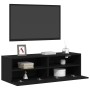 Gabinetes de Pared para TV 2 pcs Negro Roble 100x30x30 cm Madera Elaborada de , Muebles TV - Ref: Foro24-862193, Precio: 108,...