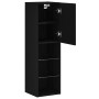 Gabinete de TV LED  2 pcs Negro Roble 30,5x30x102 cm Madera elaborada | Foro24.es | Tu tienda online para hogar, jardín y más Foro24.es