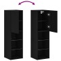 Gabinete de TV LED  2 pcs Negro Roble 30,5x30x102 cm Madera elaborada | Foro24.es | Tu tienda online para hogar, jardín y más Foro24.es