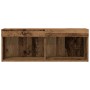Mueble de pared para TV con luces LED de madera envejecida 80x30x30 cm de , Muebles TV - Ref: Foro24-862200, Precio: 46,69 €,...