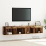 Gabinetes de pared para TV con luces LED 2 pcs Madera vieja 80x30x30 cm de , Muebles TV - Ref: Foro24-862201, Precio: 72,89 €...