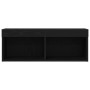 Muebles para TV con luces LED 2 pcs Roble Negro 80x30x30 cm de , Muebles TV - Ref: Foro24-862205, Precio: 76,90 €, Descuento: %