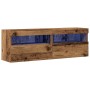 Muebles para TV con luces LED 2 piezas Madera antigua 60x30x40 cm de , Muebles TV - Ref: Foro24-862207, Precio: 87,81 €, Desc...