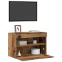 Muebles para TV con luces LED 2 piezas Madera antigua 60x30x40 cm de , Muebles TV - Ref: Foro24-862207, Precio: 87,81 €, Desc...