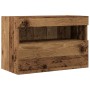 Mueble de TV de pared con luces LED Madera vieja 60x30x40 cm | Foro24.es | Tu tienda online para hogar, jardín y más Foro24.es