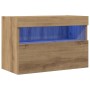 módulo de TV  con luces LED Roble Artesano 60x30x40 cm | Foro24.es | Tu tienda online para hogar, jardín y más Foro24.es