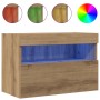 módulo de TV  con luces LED Roble Artesano 60x30x40 cm | Foro24.es | Tu tienda online para hogar, jardín y más Foro24.es