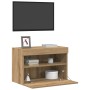 Gabinetes de TV con luces LED 2 pcs Roble artesanal 60x30x40 cm de , Muebles TV - Ref: Foro24-862209, Precio: 86,24 €, Descue...