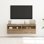 Gabinetes de TV con luces LED 2 pcs Roble artesanal 60x30x40 cm de , Muebles TV - Ref: Foro24-862209, Precio: 86,24 €, Descue...