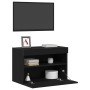 Gabinetes de pared para TV  con luces LED 2 pcs Roble Negro 60x30x40 cm | Foro24.es | Tu tienda online para hogar, jardín y más Foro24.es