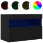 Gabinetes de pared para TV  con luces LED 2 pcs Roble Negro 60x30x40 cm | Foro24.es | Tu tienda online para hogar, jardín y más Foro24.es