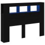 Cabecero LED Negro Roble 140x18,5x40 cm Madera elaborada de , Cabeceros y pies de cama - Ref: Foro24-862212, Precio: 96,91 €,...