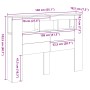 Cabecero LED Negro Roble 140x18,5x40 cm Madera elaborada de , Cabeceros y pies de cama - Ref: Foro24-862212, Precio: 96,91 €,...