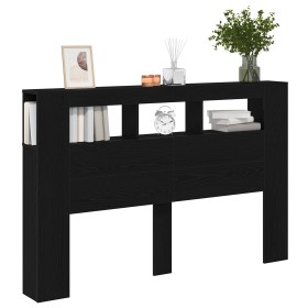 Cabecero LED Negro Roble 160x18,5x45 cm Madera elaborada de , Cabeceros y pies de cama - Ref: Foro24-862213, Precio: 102,58 €...