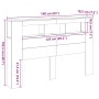 Cabecero LED Negro Roble 160x18,5x45 cm Madera elaborada de , Cabeceros y pies de cama - Ref: Foro24-862213, Precio: 102,58 €...