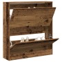 Armario para Zapatos con Cajón Abatible Madera Vieja 80x21x87,5 cm de , Zapateros y organizadores de calzado - Ref: Foro24-86...