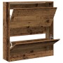 Armario para Zapatos con Cajón Abatible Madera Vieja 80x21x87,5 cm de , Zapateros y organizadores de calzado - Ref: Foro24-86...