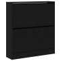 Zapatero con cajón flip Negro Roble 80x21x87,5 cm de , Zapateros y organizadores de calzado - Ref: Foro24-862216, Precio: 88,...
