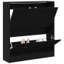 Zapatero con cajón flip Negro Roble 80x21x87,5 cm de , Zapateros y organizadores de calzado - Ref: Foro24-862216, Precio: 88,...