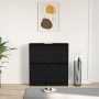 Zapatero con cajón flip Negro Roble 80x21x87,5 cm de , Zapateros y organizadores de calzado - Ref: Foro24-862216, Precio: 88,...