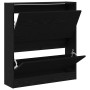 Zapatero con cajón flip Negro Roble 80x21x87,5 cm de , Zapateros y organizadores de calzado - Ref: Foro24-862216, Precio: 88,...