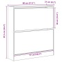 Zapatero con cajón flip Negro Roble 80x21x87,5 cm de , Zapateros y organizadores de calzado - Ref: Foro24-862216, Precio: 88,...