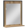 Espejo de baño Roble Artesanal 50x12x60 cm Madera elaborada de , Tocadores de baño - Ref: Foro24-862221, Precio: 43,58 €, Des...