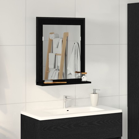 Espejo de baño Negro Roble 50x12x60 cm Madera elaborada de , Tocadores de baño - Ref: Foro24-862222, Precio: 45,08 €, Descuen...